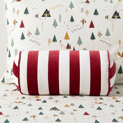 Harriet Stripe Velvet Kids Bolster Pillow