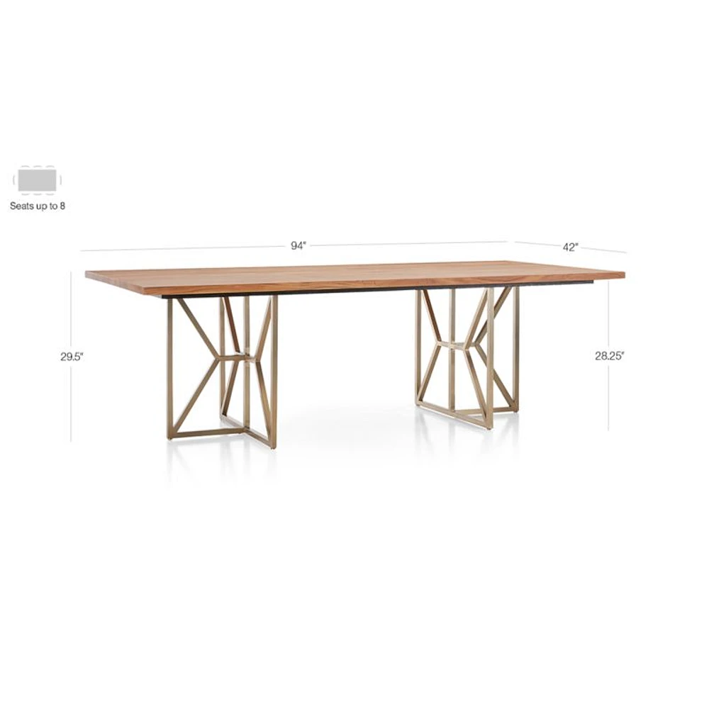Hayes 94" Rectangular Dining Table