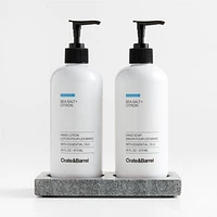 Sea Salt + Citron Hand Soap and Lotion Set with Hayes Caddy