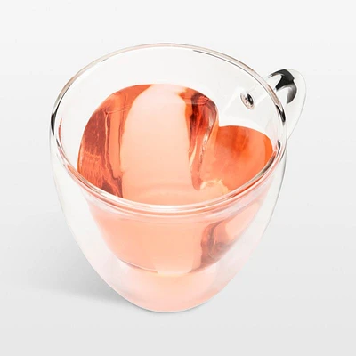 Heart 8-oz. Double Wall Glass Tea Mug