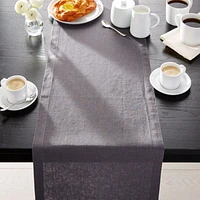 Marin Storm Grey Linen 90" Table Runner