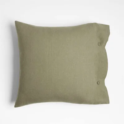 Hemp 20"x20" Garden Green Throw Pillow Cover