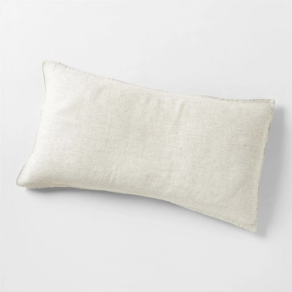 New Natural Hemp Garden Green Grid King Bed Pillow Sham