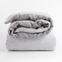 New Natural Hemp Ink Black Grid Twin/Twin XL Duvet Cover