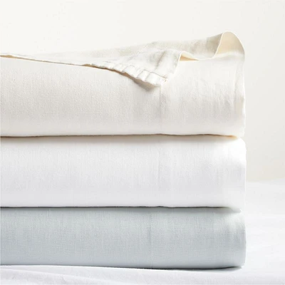 New Natural Hemp White Full Bed Sheet Set