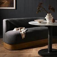 Hicks Grey Upholstered Banquette Dining Bench