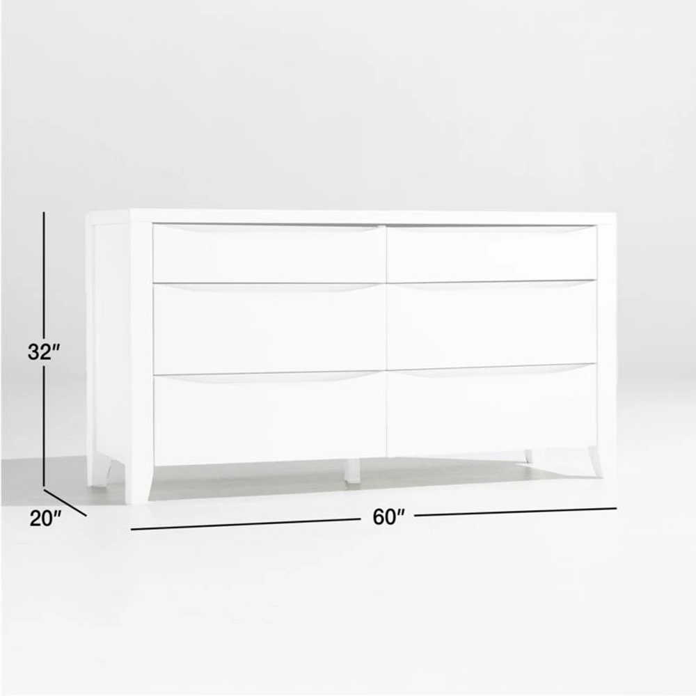 Hilde White Wood Dresser