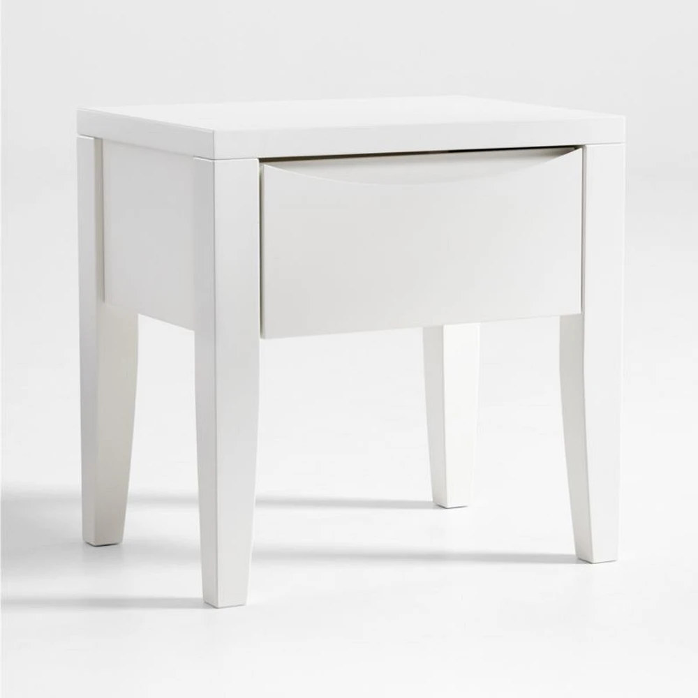 Hilde White Wood Nightstand