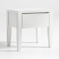 Hilde White Wood Nightstand