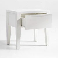 Hilde White Wood Nightstand