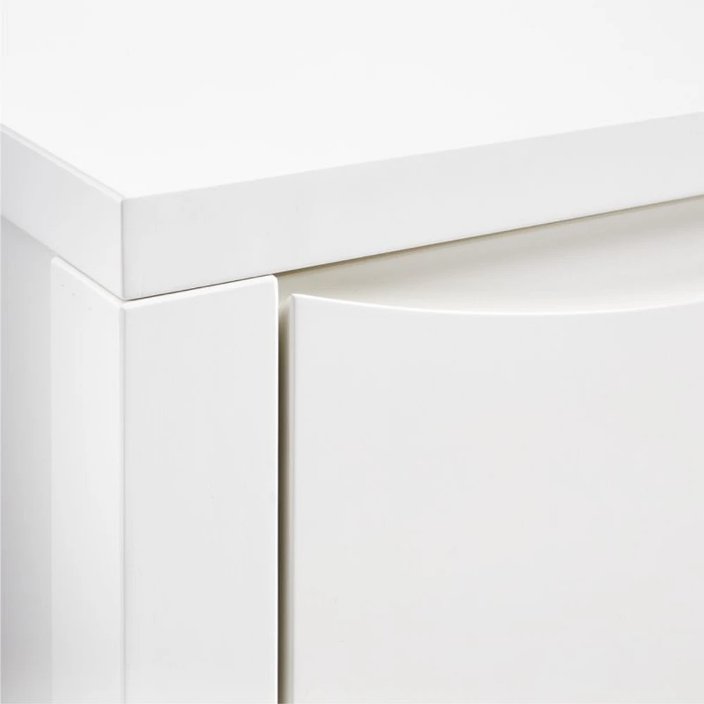 Hilde White Wood Nightstand