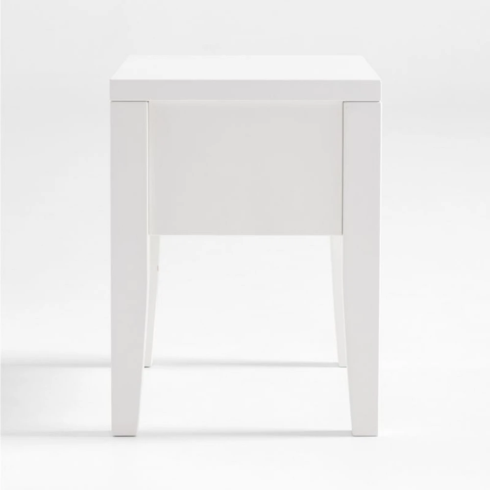 Hilde White Wood Nightstand