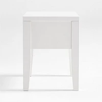 Hilde White Wood Nightstand