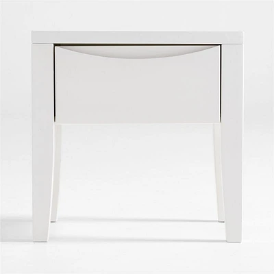 Hilde White Wood Nightstand