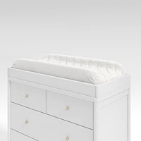 White Wood Baby Changing Table Topper