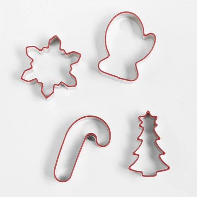 3" Holiday Cookie Cutters, Set of 4