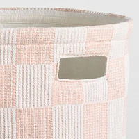 Hopscotch Elegant Pink and Classic Mauve Checkerboard Large Floor Storage Bin