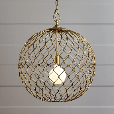 Hoyne 21.5" Brass Pendant Light