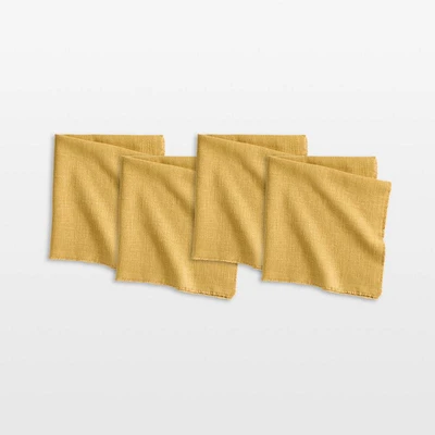 Hudson Yellow Honey Dinner Napkins, Set of 4