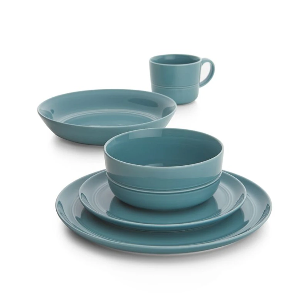 Hue Blue Low Bowls, Set of 4