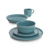 Hue Blue Low Bowls, Set of 4