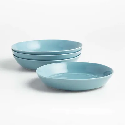 Hue Blue Low Bowls, Set of 4