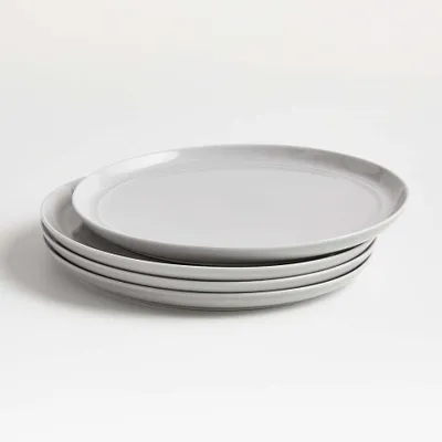 Hue Light Grey Dinner Plates, Set of 4