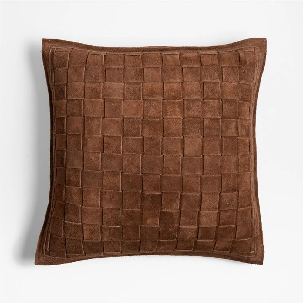 Hyde Woven Suede 20x20 Throw Pillow Cover