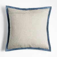 Hyde Pieced Suede 23x23 Coy Blue Throw Pillow Cover
