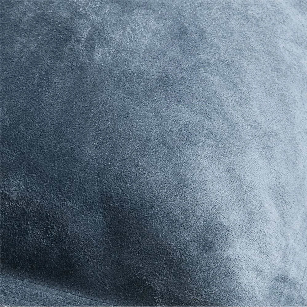 Hyde Pieced Suede 23x23 Coy Blue Throw Pillow Cover