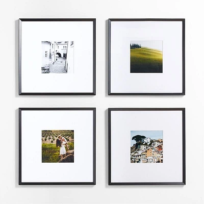 Icon Wood 4-Piece Black 11x11 Gallery Wall Frame Set