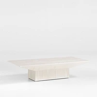 Icon Whitewashed Pine Wood 60" Rectangular Coffee Table