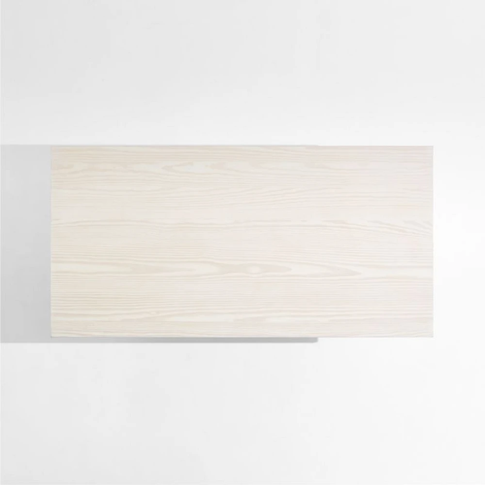 Icon Whitewashed Pine Wood 60" Rectangular Coffee Table