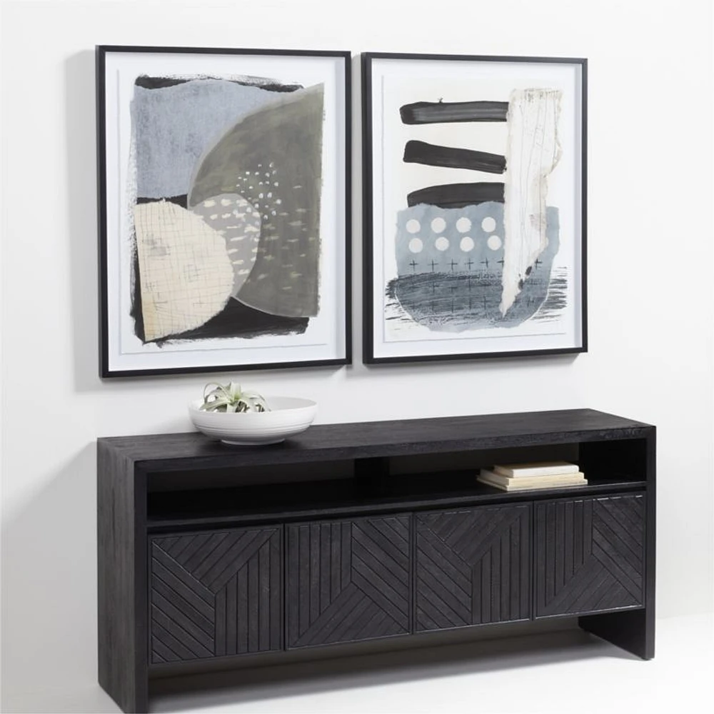 "Immersion I & II" Framed Wall Art Print Set 33.25"x41.25"