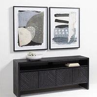 "Immersion I & II" Framed Wall Art Print Set 33.25"x41.25"