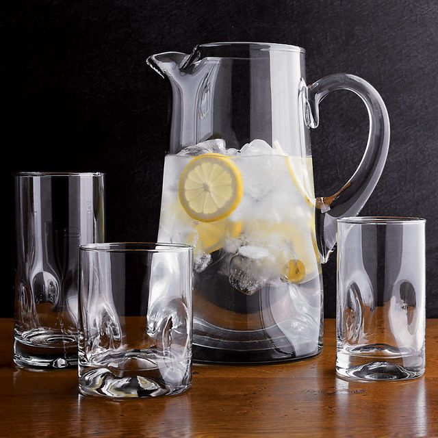 Crate&Barrel Glass Pitcher with Stainless Steel Infuser