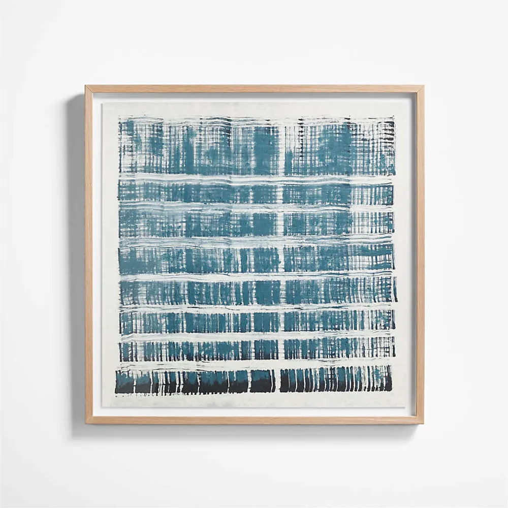 "Indigo Blues" Framed Wall Art Print 40"x40" by Danielle Davis