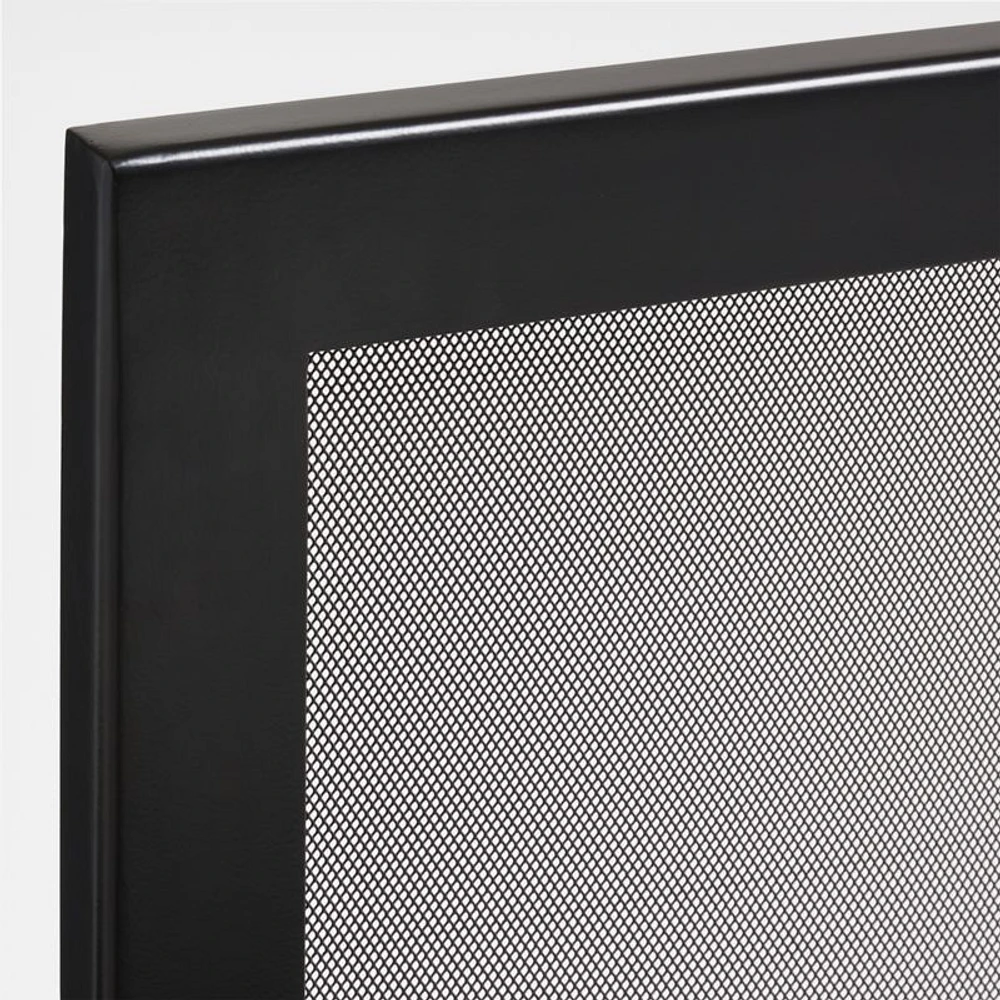 Black Industrial Fireplace Screen