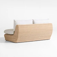 Ipanema Wicker Armless Outdoor Sofa with Cushions