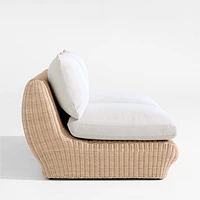 Ipanema Wicker Armless Outdoor Sofa with Cushions