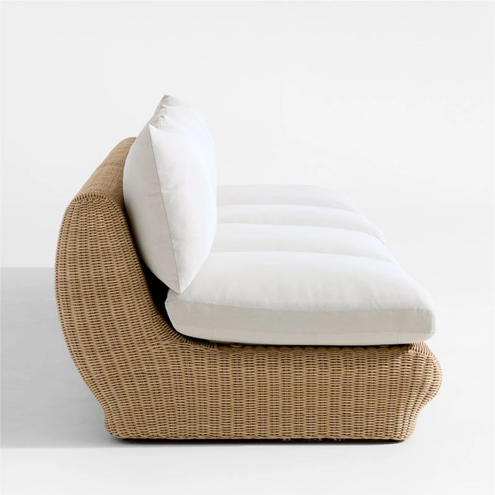 Ipanema Wicker 2-Piece Armless Outdoor Sofa with Cushions