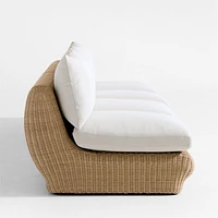 Ipanema Wicker 2-Piece Armless Outdoor Sofa with Cushions