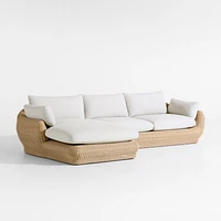 Ipanema Wicker 2-Piece Left-Arm Chaise Outdoor Sectional with Cushions