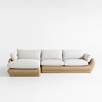 Ipanema Wicker 2-Piece Left-Arm Chaise Outdoor Sectional with Cushions
