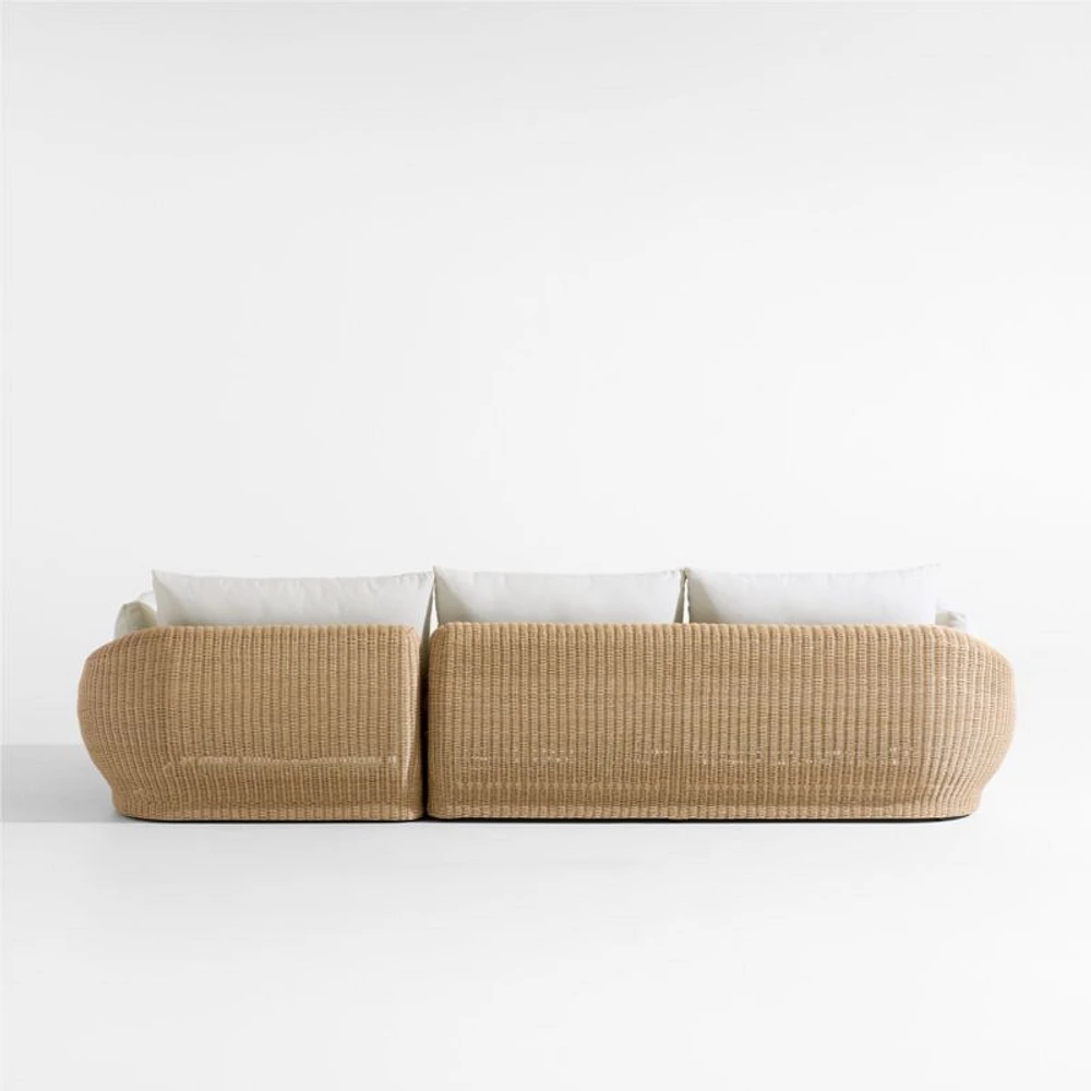 Ipanema Wicker 2-Piece Right-Arm Chaise Outdoor Sectional with Cushions