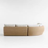 Ipanema Wicker 3-Piece Armless Corner Sectional with Cushions