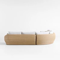 Ipanema Wicker 3-Piece L-Shaped Outdoor Sectional with Cushions