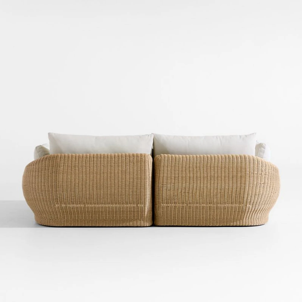 Ipanema Wicker Double Chaise Outdoor Sectional with Cushions