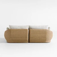 Ipanema Wicker Double Chaise Outdoor Sectional with Cushions