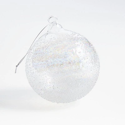Clear Iridescent Bubble Ball Christmas Tree Ornament, Set of 4
